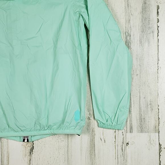 NWOT Peekaboo Beans Mint Green Full Zip Windbreaker Jacket Unisex Size XS - Picture 11 of 12